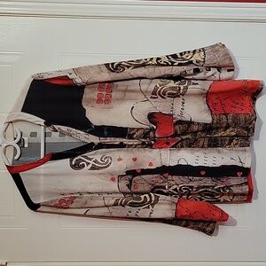 Dolcezza Simply Art By Michael Phillips Graphic Blouse US M